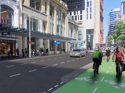 Missing pieces of CBD cycleways on the way